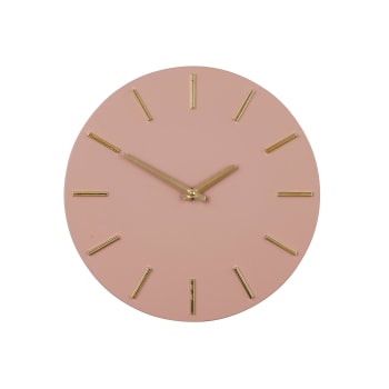 Brixen - Reloj de pared de aluminio rosa d35,5