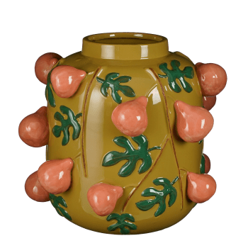 Melika - Vaso in ceramica verde alt.33,5