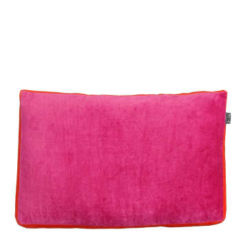 Montisi - Coussin en coton fuchsia 55x35