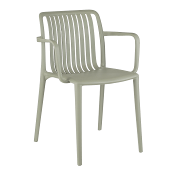 Paloma - Chaise de jardin en polypropylène gris clair