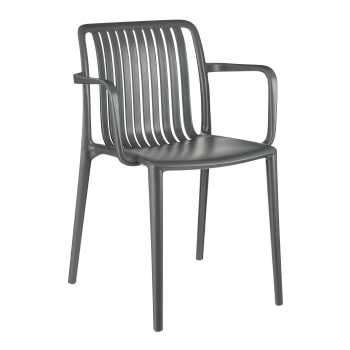 Paloma - Chaise de jardin en polypropylène gris