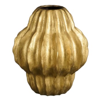 Altea - Vase aus goldener Keramik H28
