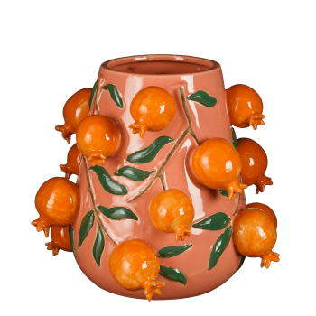 Melika - Vaso in ceramica rosa alt.30,5