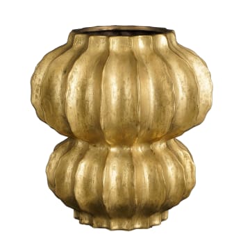 Altea - Vase aus goldener Keramik H35