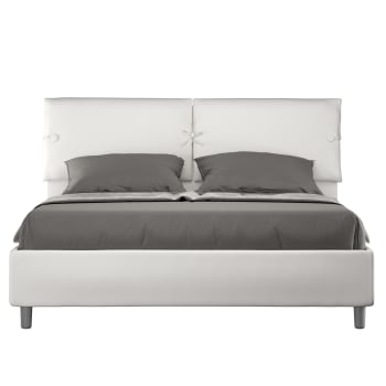 Sleeper - Letto matrimoniale contenitore 160x210 similpelle bianco