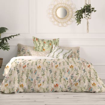 Copripiumino percalle di cotone righe tricolore letto 90 cm