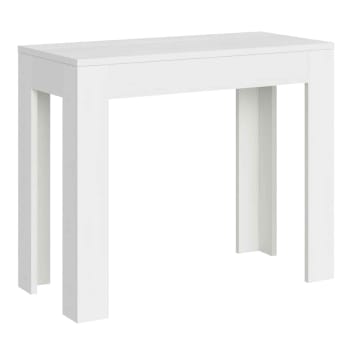 Bora - Consolle allungabile 90x42/302 cm bianco frassino