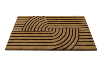 Modern mania - Fußmatte aus Kokosfasern mit schwarzem Druckmotiv 60x90