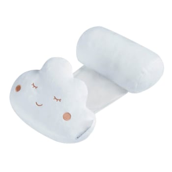 Cloudy - Cale-bébé 2 en 1 Bébé Blanc Velours 32x23 cm