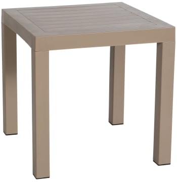 Tavolino Da Giardino Quadrato Relaxdays In Rattan Bianco – 75x61x61 Cm, In Plastica PE E Acciaio, Per 4 Persone