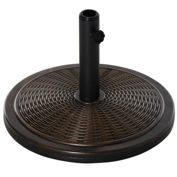 Set Di 2 Basi Per Ombrellone Outsunny - Riempibili Con Acqua O Sabbia, Nero, Ideale Per Giardino