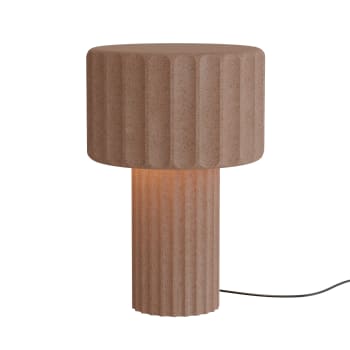 Olimpia - Lampe de table en ciment de couleur terre cuite H36cm