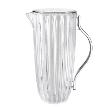 Dolcevita - Carafe avec couvercle en acrylique blanc et transparent 1,75 litre