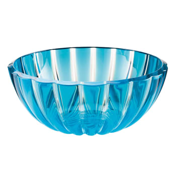 Dolcevita - Saladier en acrylique bleu et transparent 25 cm