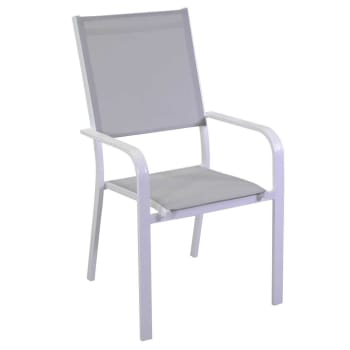 KOMFOTTEU Set di 2/4 Sedie da Giardino, Sedie Impilabili da Esterno in Tessuto con Telaio