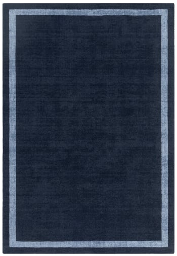 Bila - Tapis de salon moderne en laine bleu 200x290 cm