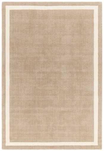 Bila - Tapis de salon moderne en laine beige 200x290 cm