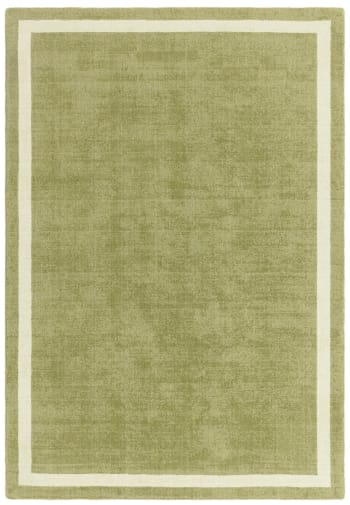 Bila - Tapis de salon moderne en laine vert 200x290 cm