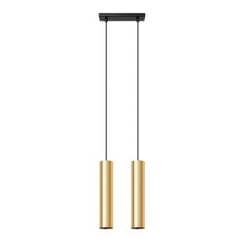 Lagos - Lámpara colgante brillo dorado acero  alt. 31 cm