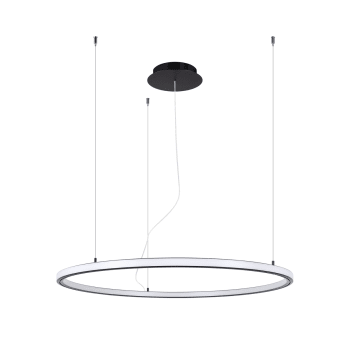 Risa - Lámpara de araña negro aluminio  alt. 160 cm