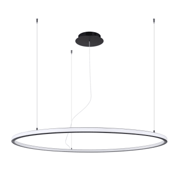 Risa - Lámpara de araña negro aluminio  alt. 160 cm