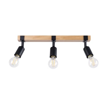 Rosetón Para Techo De 3 Luces - Negro, Hierro, 30cm - ¡Para Colgar Lámparas En Casa O Restaurante!