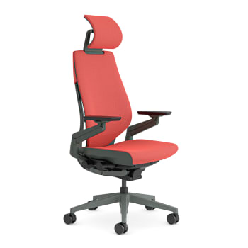 Gesture - Chaise de bureau ergonomique en tissu rouge 66 x 62.5 x 104