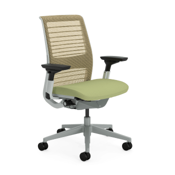 Think - Chaise de bureau ergonomique en tissu vert 73 x 58 x 98