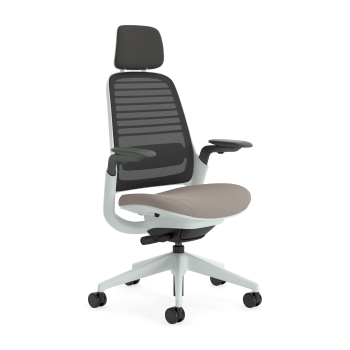 Series 1 - Chaise de bureau ergonomique en tissu beige 66 x 64 x 112