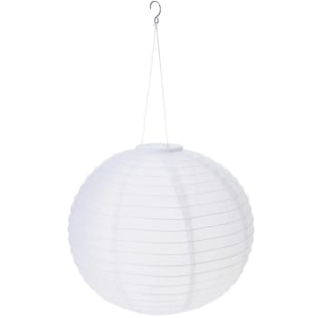 Party - Solar-Lampion aus Kunststoff, 40 x 40 cm, weiß