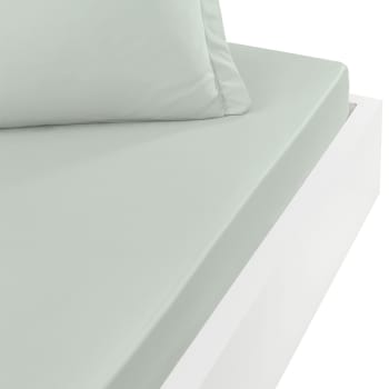 Opera - Drap housse satin de cotontencel 200 fils bon gris cendré 160x200 cm