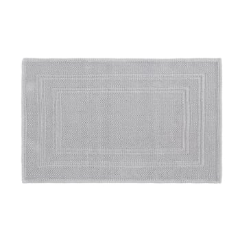 Punto plain - Tapis en coton antidérapant 1350 g/m²  gris perle 60x100 cm