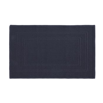 Punto plain - Tapis en coton antidérapant 1350 g/m²  bleu nuit 50x80 cm