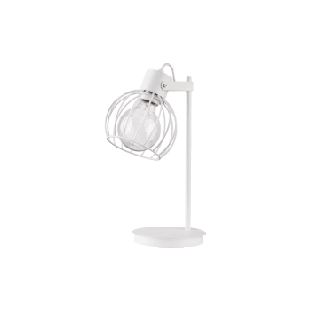 Santorini 9 - Lámpara de sobremesa de alumunio blanco de 16 cm