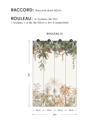 papier peint panoramique indonésienne 2 m x 3 m