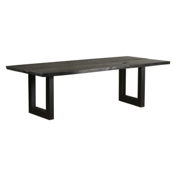 Teneré - Table en bois de suar brûlé noir 300cm