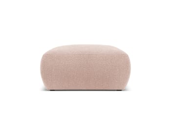 Molino - Pouf en tissu bouclé rose poudré