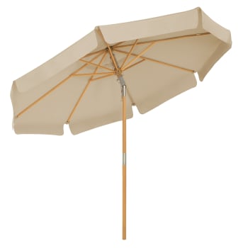 Parasol 3 m ombrelle octogonal protection solaire Anti-Uv taupe