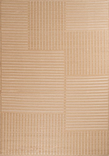 Capri - Tapis extérieur réversible motif géométrique - Beige - 150x220 cm