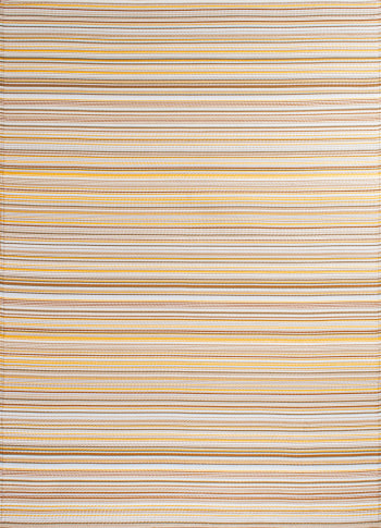 Capri - Tapis extérieur réversible motif rayure dégradée - Beige - 180x280 cm