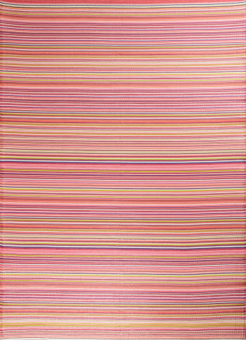 Capri - Alfombra exterior reversible diseño degradadas - rosa - 180x280 cm