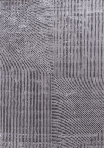 Bianca - Tapis à poils ras  à motif géométrique - Gris - 120x160 cm