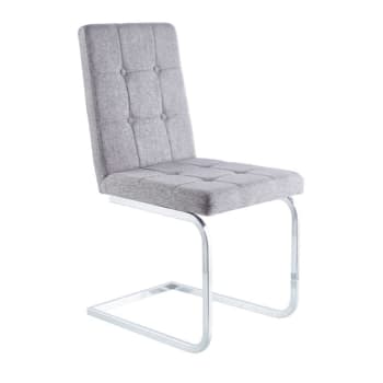 Pack 4 sillas de comedor vanity símil, gris, 45 x 93 x 58cm