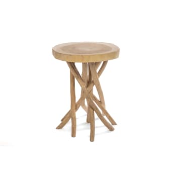 Gili - Tavolino in legno di teak e suar