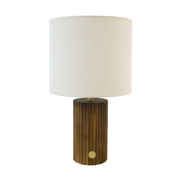 Daniella - Lampe de table en bois brun foncé