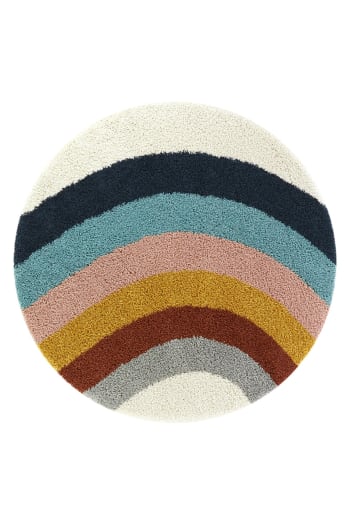 Colors - Tapis enfant rond épais et confortable multicolore 120  x 120