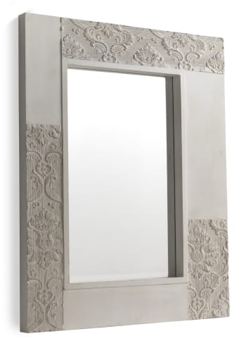 Miroir plaqué sapin blanc 80x100 cm
