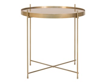 Glina - Table basse style contemporain 48 cm doré