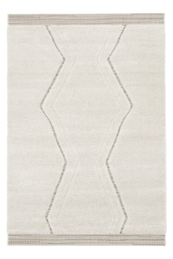 Tapis graphique Aurora 200x290cm Gris et Jaune – Bonne manière
