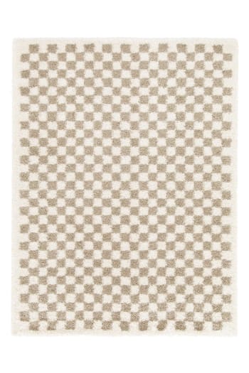 Checkers - Tapis à poil haut doux et confortable 200  x 290  cm